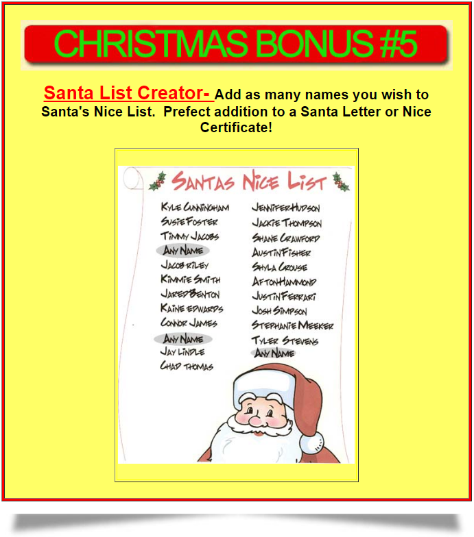 Santa List Creator